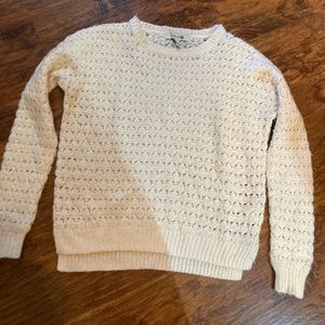 Forever 21 open knit cream sweater.